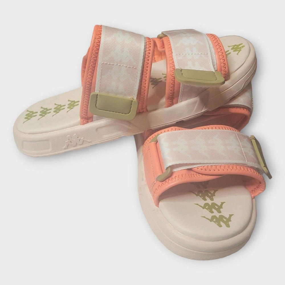 Kappa Sandals 222 Banda Aster 2 311BJLW-A0S Pink Coral Gold White Strap Summer